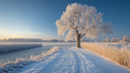 minimalistic winter landscape. winter background in minimalist style
