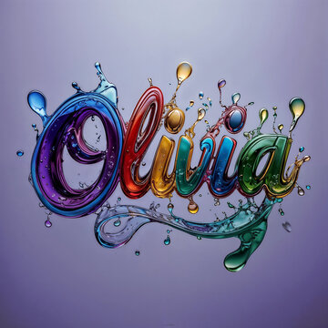 olivia name colourfull