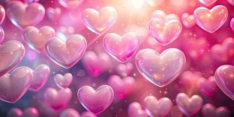 Delicate pink hearts softly blend into a gentle background, perfect for romantic designs and love-themed projects that evoke warmth and tenderness in any creation.
