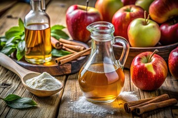 Discover the wellness benefits of apple cider vinegar and baking soda in your kitchen. These natural ingredients promote health and enhance your daily routine effortlessly.