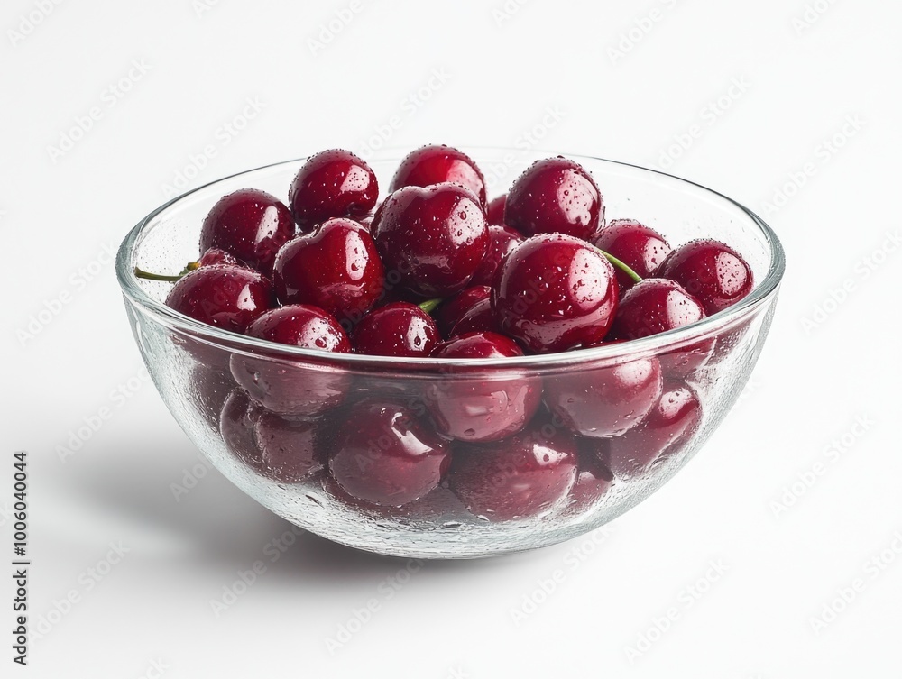 Wall mural Cherries in a Glass Bowl