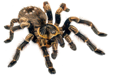 tarantula spider isolated on white or transparent png