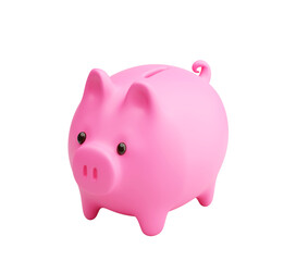 Pink Piggy Bank financial investment icon 3d illustration background