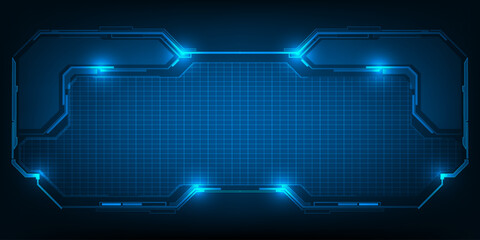 Obraz premium Abstract technology background. Futuristic digital space technology concept.