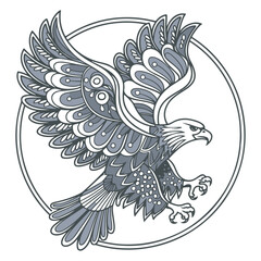 Fototapeta premium The Art of Eagle Silhouettes: Versatile Designs for Any Project