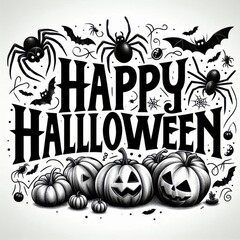 Halloween lettering to write on a shirt on a white background