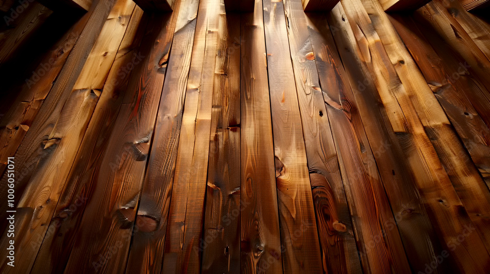 Poster warm wooden textures create an inviting atmosphere in a rustic setting