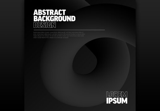 Abstract dark background made from thick tube with place for your text