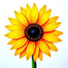 sunflower isolated on white