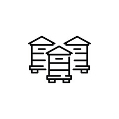 Hives icon. Simple beehives icon for social media, app, and web design. Vector illustration