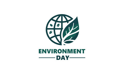 World environment day logo design template, planet Earth with plant logo design, green earth planet concept, icon, world ecology, nature global protect, logo eco environment, globe with leaf