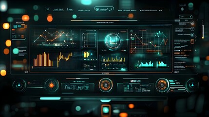 Obraz premium Futuristic Interface Dashboard