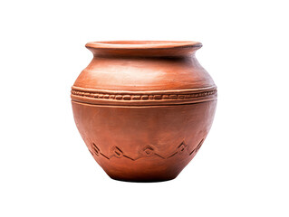 a clay pot with a pattern