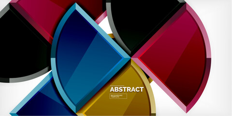 Triangle circles background. Vector Illustration For Wallpaper, Banner, Background, Card, Book Illustration, landing page