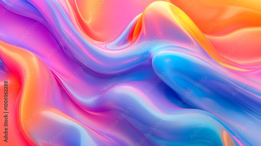 Poster abstract shapes on colorful trendy background. modern fluid colorful gradient geometric figures in t