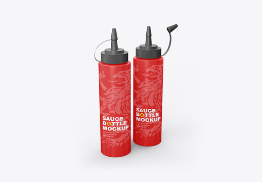 Plastic Sauce bottle Mockup