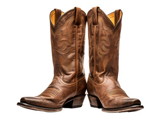 a pair of brown cowboy boots