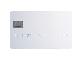 a white credit card with a chip