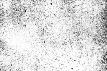 Grunge distressed scratches texture effect. Black and white background.