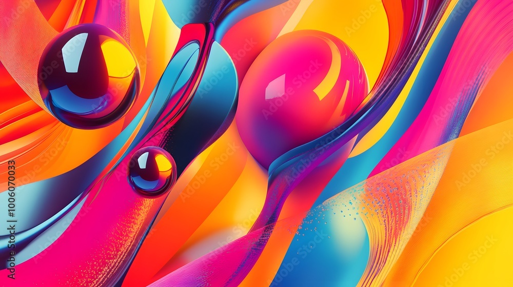 Poster abstract shapes on colorful trendy background. modern fluid colorful gradient geometric figures in t