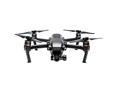 a drone with camera on a white background