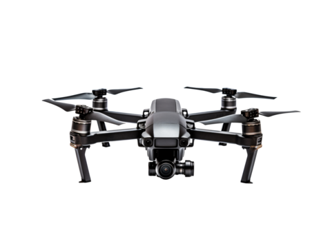 a drone with camera on a white background