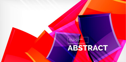 Colorful geometric abstract shapes. Illustration For Wallpaper, Banner, Background, Card, Book Illustration, landing page