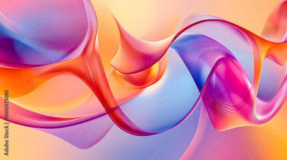 Poster abstract shapes on colorful trendy background. modern fluid colorful gradient geometric figures in t