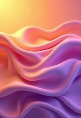 Obraz premium Abstract Background with 3D Wave Bright Gold and Purple Gradient Silk Fabric
