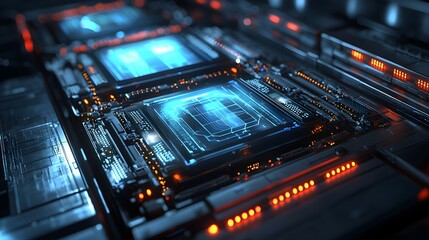 Obraz premium Futuristic Technology Circuit Board