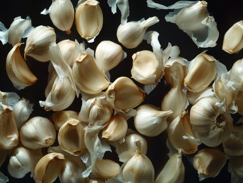 Close-up of garlic bunch
