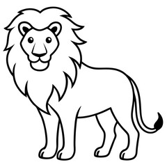 Captivating Lion Head Vector Illustration Ideal for Nature Inspired Graphics
