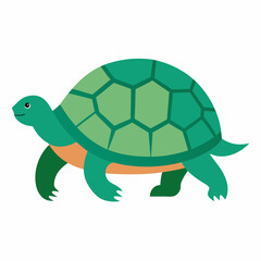 Gentle Journey A Vector Illustration Showcasing the Tortoise's Graceful Pace

