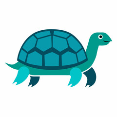 Tortoise Trek A Vector Illustration of Nature's Slowest Traveler
