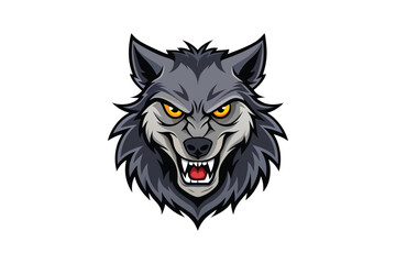 Aggressive Wolf Head Vector – High-Quality Printable Graphic Design