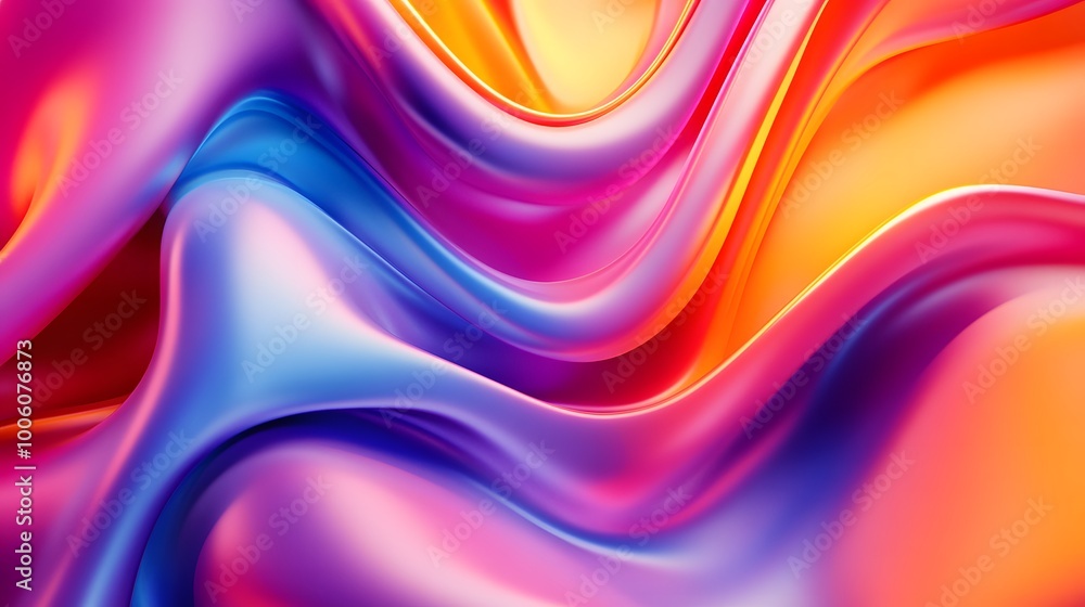 Poster abstract shapes on colorful trendy background. modern fluid colorful gradient geometric figures in t