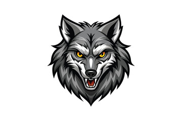 Aggressive Wolf Head Vector – High-Quality Printable Graphic Design