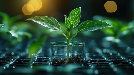 Young Plant in a Glass