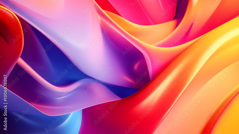 Poster abstract shapes on colorful trendy background. modern fluid colorful gradient geometric figures in t