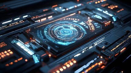 Obraz premium Futuristic Technology Interface