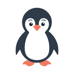 penguin icon in flat style