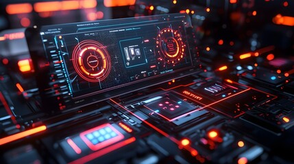 Fototapeta premium Futuristic Technology Interface