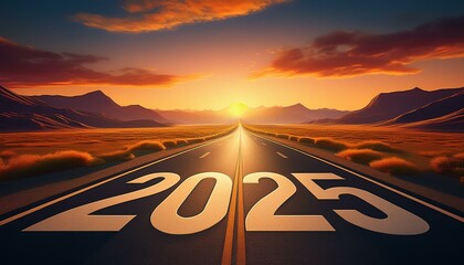 Sunset Road to 2025 New Year, Goals and Challenges Ahead