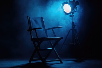 Spotlight in Dark Room