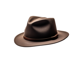 a brown hat with a brown band