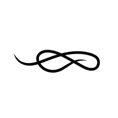 Calligraphic swoosh tail 