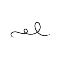 Calligraphic swoosh tail 