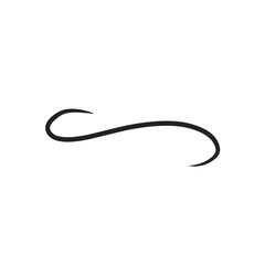 Calligraphic swoosh tail 