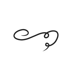 Calligraphic swoosh tail 