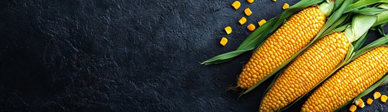 a banner showing corn on the cob